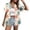 Beige 2, variant on MDUKONU Womens Summer Hawaiian Shirts Soft Cool Floral Tropical Print T-Shirt Button Down V Neck Short Sleeve Tee Tops Beige L