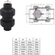thumbnail image 5 of Ball check valve swimming pool check valve anti backflow PVC valve check valve (Inner diameter 32mm), 5 of 5
