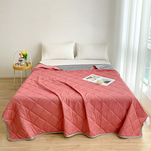 Colcha de verano de seda de hielo - Manta de aire acondicionado con sensación fresca, fina y lavable, 100x150cm (39x59 in) - Azul, Verde, Rojo