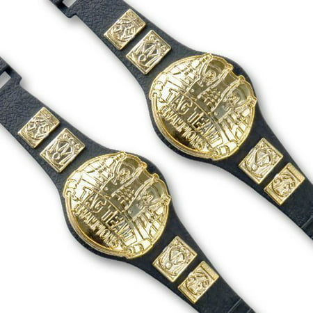 Set of 2 Tag Team Championship Belts for WWE Wrestling Action