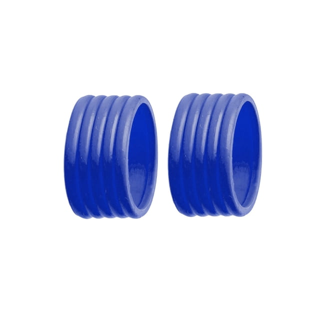 Toystoory Anillo de mango de raqueta de tenis de silicona, 2 piezas, reutilizable, banda elástica de Color sólido, sobregrip deportivo para Tenis Azul