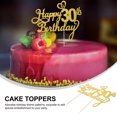 thumbnail image 3 of HEMOTON 3Pcs Birthday Cupcake Topper Golden Square Wood Material Usage, 3 of 8