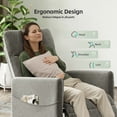 thumbnail image 5 of Miniyam Power Recliner Chair for Adults - Modern Fabric Electric Recliner Footrest, Padded Seat - Space-Saving Design for Living Room, Home Theater - Light Grey, 5 of 9
