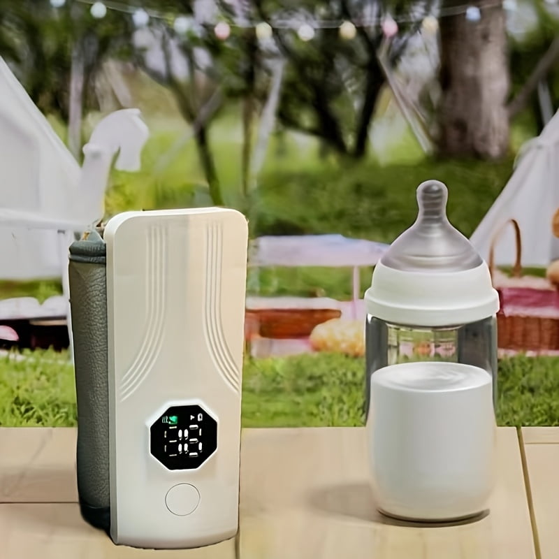 Portable Milk Bottle Warmer – LCD Digital Display, USB-Rechargeable Bottle Heater, Constant-Temperature Warming Tool