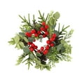 thumbnail image 2 of Christmas Candle Rings with Red Berries and Pine Cones,for Table Centerpiece,Candle Holder Ring for Holiday Decor,Small Wreath Candle Ring for Xmas Festival Home Decoration, Wall Door Window Decor, 2 of 7