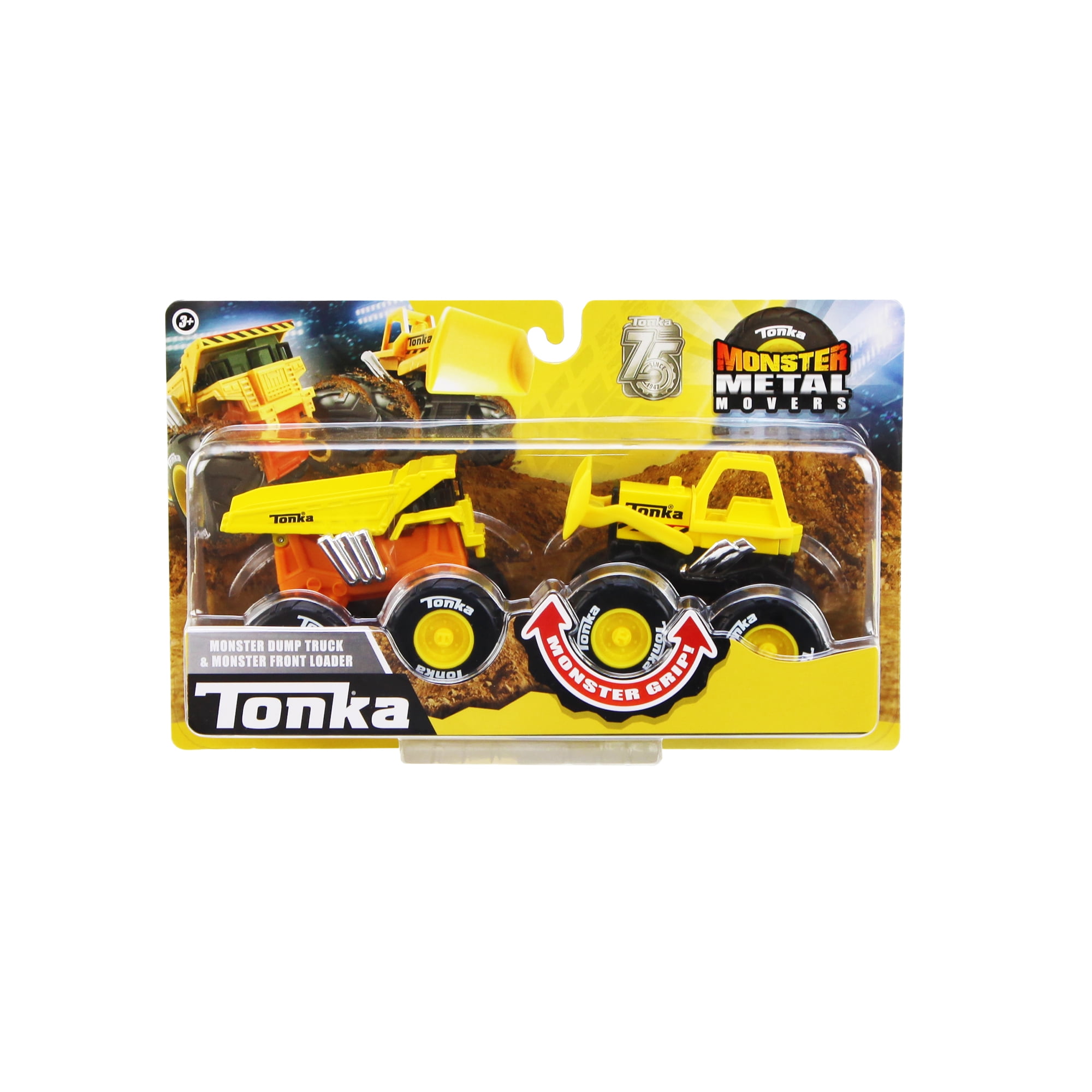 Tonka Monster Metal Movers Combo Pack: Dump Truck and Front Loader for Kids Ages 3+