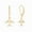 Yellow Gold Vermeil Plated Silver, variant on 14K Yellow Gold Vermeil Diamond Airplane Dangle Earrings for Women, 1/20 Ct