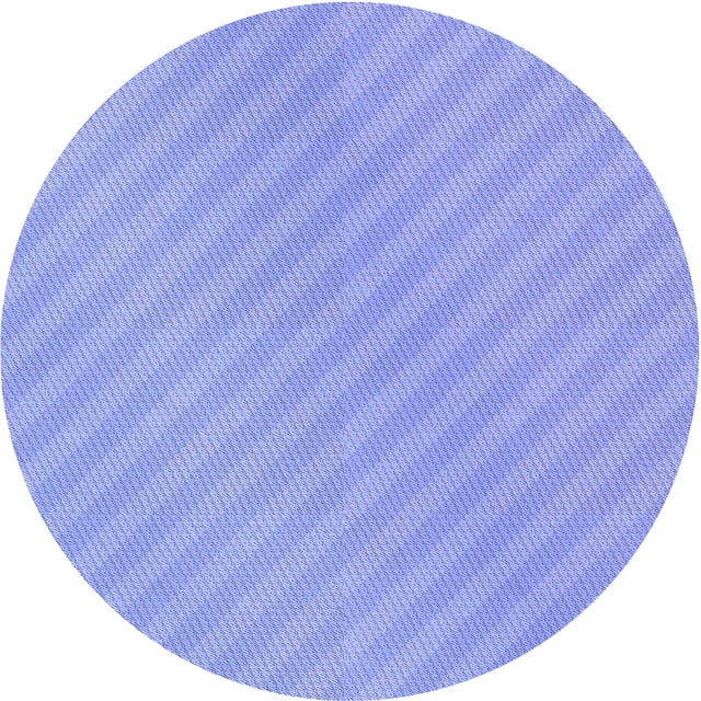 Ahgly Company Machine Washable Indoor Round Transitional Light Slate Blue Area Rugs, 3' Round