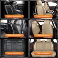 thumbnail image 5 of HQBQBUG Car Seat Covers Front Seats for Kia Optima 2002-2020,Waterproof Leather Seat Covers Comfort Car Seat Protector Easy Install Compatible Airbag Beige,Front Set(2 Seats), 5 of 9