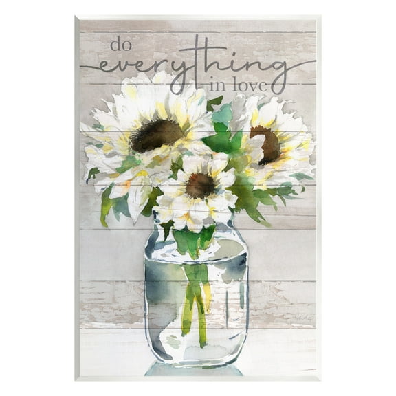 Stupell Industries Everything in Love Romantic Country Blooms Bouquet Graphic Art Unframed Art Print Wall Art, Design by Theresa Heidel