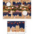thumbnail image 6 of Christmas Placemats Set of 6 Gingerbread House Christmas Placemats for Dining Table Snowman Candy Christmas Balls Blue Table Mat Winter Holiday Home Party Kitchen Table Decorations, 6 of 6