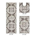 thumbnail image 6 of Better Trends 3 Piece Bathroom Rug Set 100% Cotton Extra Soft Tufted Bath Rug Water Absorbent Non-Slip Bath Mat Machine Washable (Beige) Medallion Collection, 6 of 8