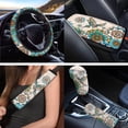 thumbnail image 3 of Uorisanigo Mandala Hummingbird Car Seat Cover with Coasters Shift Knob & Handbrake Covers Key Chains Headrest Cover Seatbelt Shoulder Pad Steering Wheel Protector Car Armrest Cushion, 18 Pieces, 3 of 7