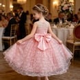 thumbnail image 6 of FYDUU Flower Girl Dress Tulle Wedding Guest Party Birthday Pageant Maxi Gown Elegant Dresses For Girls With Bow Formal Party Gown 7-8 Years, 6 of 8