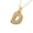 Gold D, variant on Women's Men's Stainless Steel Bubble Letter Charm Necklace