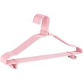 thumbnail image 1 of Perchas de metal que ahorran espacio, perchas de acero inoxidable, tendedero de doble uso húmedo y seco para colgar ropa, pantalones, camisas o accesorios (rosa), 1 of 4