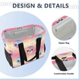 thumbnail image 4 of Reusable Grocery Bags with Handle Side Pocket Waterproof Shopping Portable Tote Cute Colorful Skull Head, 4 of 8