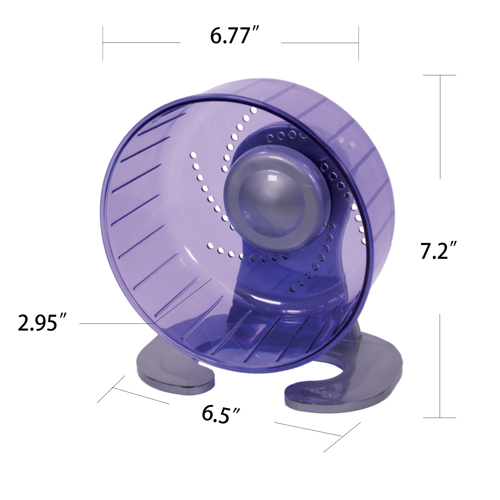 Petest Hamster Exercise Wheel, Silent Spinner Hamster Running Wheels, Diameter 6.7 inch, Purple