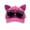 Pink, variant on Y2K Cat Ear Baseball Cap with Detachable Sunglasses, Vintage Washed Adjustable Pilot Inspired Sun Hat for Women Men, Front Press Stud Cat Ear Cap for Festival Beach Streetwear Outdoor Navy