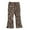 A, variant on lnmuld Girls Vintage Leopard Print Micro Flare Leg Pants Elastic High Waist Soft Knit Slim Bootcut Casual Layering Trousers Color:B,Size:3-6 Months