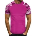 thumbnail image 2 of Men Summer Tops Men Small Long Sleeve Shirts Mens Tees Shirts Mens V Neck Casual Medium Short Sleeve Athletic Long Tee Clothe Set Athletic Tee Top Running S Tops Pink 3XL, 2 of 5