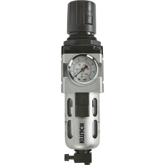 Klutch Air Compressor Filter–Regulator Combo, 3/8in. NPT, 77 CFM