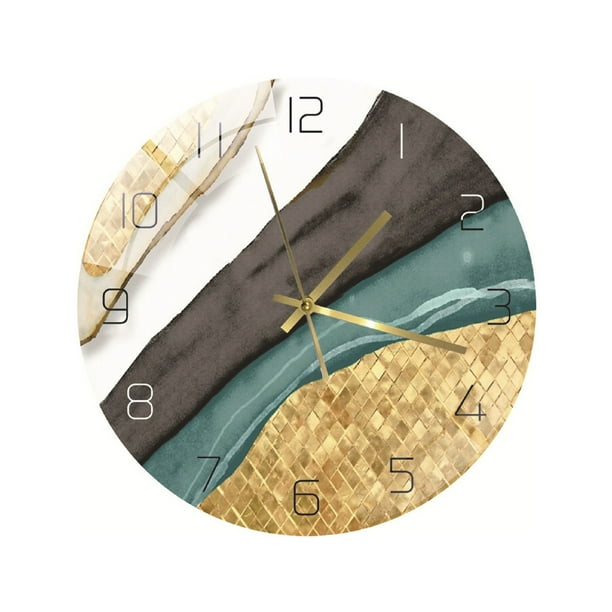 BYCZX Living Room Digital Wall Clock Acrylic Mute Creative Clock