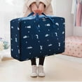 thumbnail image 2 of Baohd Sac de Rangement Sac de Voyage Pochette à Jouets Pratique Durable Extérieur Résistant à l'Usure Anti-Poussière Bleu Chat, PVC TG, 2 of 6