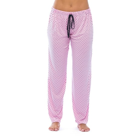 

Just Love Silky Soft Women s Pajama Pants - Stretchy Sleepwear for a Great Night s Rest (Pink With Black Dots 2X)