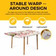 thumbnail image 4 of Easter Table Cloths for 6 Foot Rectangle Tables, Country Spring Gnomes Flowers Colorful Eggs Retro Patio Waterproof Elastic Fitted Tablecloths, Washable Rectangular Table Cover for Camping, 4 of 8