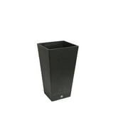 Algreen Products  14 x 24 in. Valencia Square Taper Planter with Elevated Plant Shelf - Slate