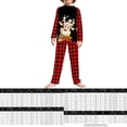 thumbnail image 2 of Conjunto De Pijamas De 2 Piezas Conjunto de pijama familiar de 2 piezas Conjunto informal de manga larga con estampado de alce y pantalones Traje diario Ygjytge Niño Rojo 9-10T para Niño, 2 of 5