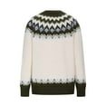thumbnail image 5 of Qulqfy Beige Woman Sweater Fair Isle Plus Size Pullover Crew Neck Long Sleeve Casual Tops Womens Fall Sweater L, 5 of 6
