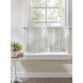 thumbnail image 3 of Sage Green Chrysanthemum Half Window Curtains 24 Inches Long, Farmhouse Botanical Floral Modern Window Treatment Curtain Drapes, Short Curtains Tiers for Kitchen Over Sink, 27.5"x24", 2 Panels, 3 of 7