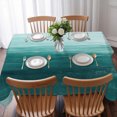 thumbnail image 3 of Turquoise Ombre Table Cloth Waterproof Tablecloths, Modern Abstract Art Ocean Oil Painting Tablecloth Dining Table Cover for Kitchen Party Tabletop Outdoor, Rectangle Tablecloth 60x102 Inch, 3 of 9