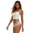 thumbnail image 4 of Unique Bargains Women's Lace Ice Silk Mid Rise Comfort Underpants L Beige, 4 of 6