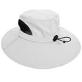 thumbnail image 1 of OULII Chapeau Seau Unisexe Protection UV Gris Clair Réglable pour Pêche Randonnée 1Pcs, 1 of 8