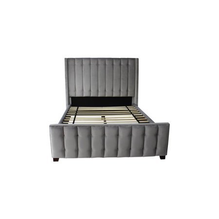 Reverb King Upholstered Head Footboards Microfiber Euro Slats