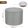 thumbnail image 2 of 2Set Drum Lamp Shades for Table Lamps, 13"x13"x10" Linen Lampshade Easy Assembly Lamp Shade for Table Lamps Floor Lamps Bedside, Gray Brown, 2 of 7
