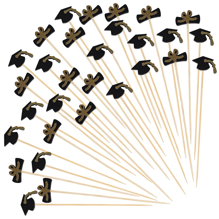 300Pcs Graduation Cocktail Picks 4.7in Food Sticks for Appetizers