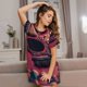 thumbnail image 3 of Fotbe Romantic Heart Guitar Bata de Dormir para Mujer con Estampado, Camisón de Algodón de Manga Corta, Ropa de Dormir Casual, 3 of 6