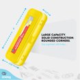 thumbnail image 4 of Enday Pencil Case Box School Supplies Storage Organizer Double Deck 7 Compartments Yellow 8", 4 of 7