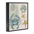 thumbnail image 2 of Stupell Industries Coastal Sea Casts Its Spell Quote Blue Crab Seashells Black Framed Giclee Art, 12 x 12, by Stephanie Workman Marrott, 2 of 7