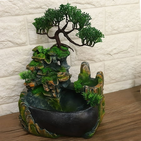 Garosa Desktop Fountain Waterfall Small Rockery Humidifier Home