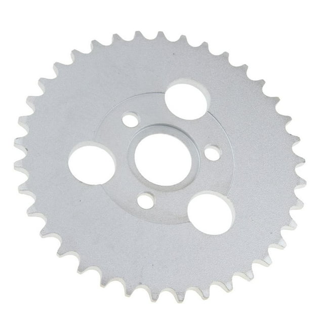Piñón de motocicleta plateado Moto 420 Cadena 37t Piñón de diente para shamjiam 420 37T piñón de cadena trasero