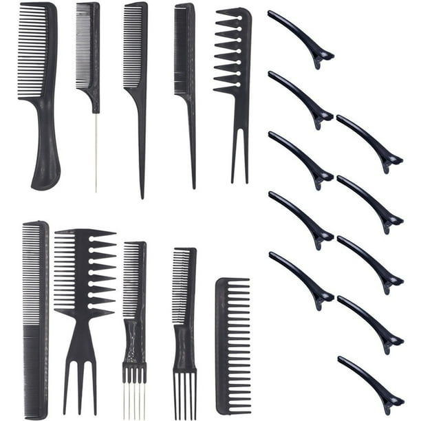 Juego de peines para salón de belleza, peine para el cuidado personal, peine antiestático de mariposa negro, peine para peinar la barba