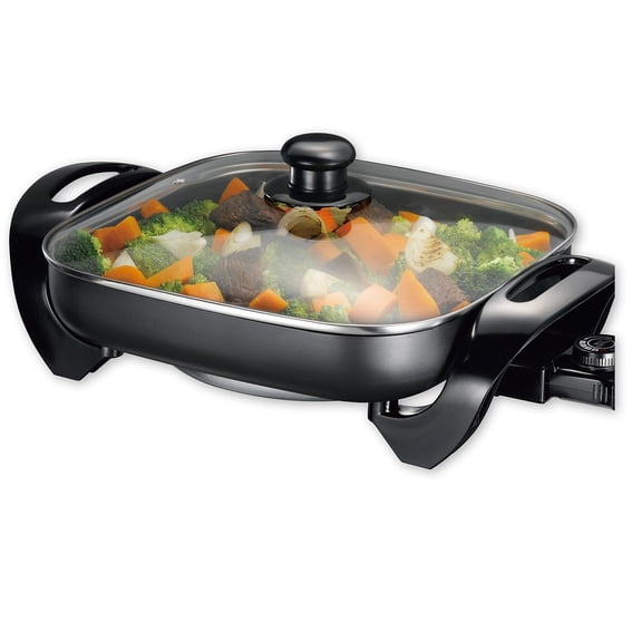 Premium Levella PES1211 12" Electric Skillet Black