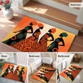 thumbnail image 5 of 2x3 Ft Entryway Area Rug, Black Women Kitchen Rug Runner Washable Floor Mat, African Southwestern Boho Orange Yellow Non Slip Indoor Door Mat Throw Carpet for Bathroom Living Room Bedroom, 5 of 8