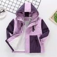 thumbnail image 6 of EnJoCho Girls Waterproof Hooded Rain Jacket Teen Zip Up Fleec𝖾 Lined Lightweight Raincoat Fall Winter Warm Soft Outwear, 6 of 9