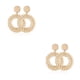 thumbnail image 1 of Aretes Circulares Hoja Cobre Sonducket Articulos Trenzados Rattan Boho Blanco, 1 of 6